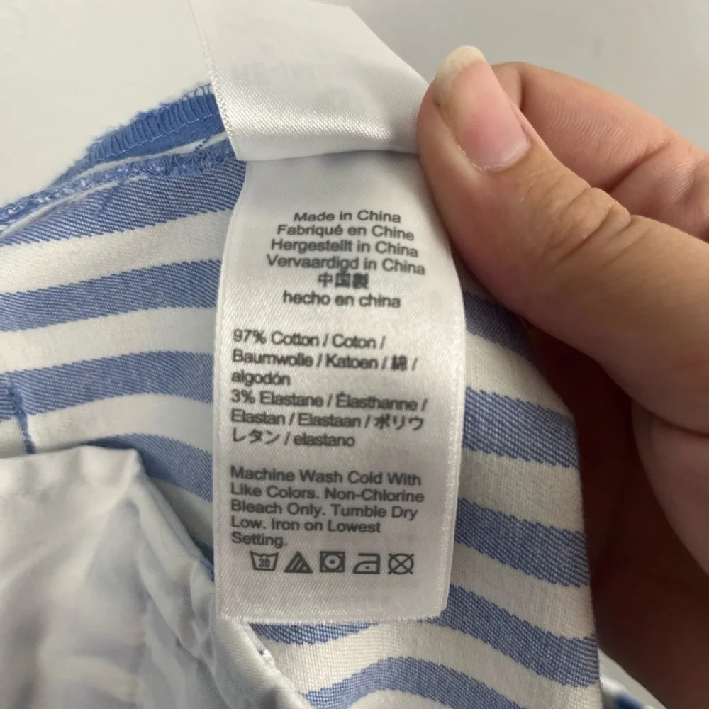 J Crew Slim demi-boot chino pant in stripe BR186 Size 29